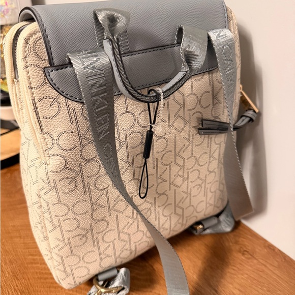 Calvin Klein Blue and White Women's Backpack - Picture 4 of 7